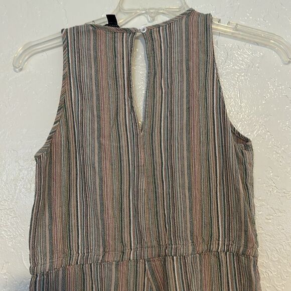 ANTHROPOLOGIE DREW  Linen Blend Striped Jumpsuit Romper MEDIUM SMALL - Picture 5 of 13